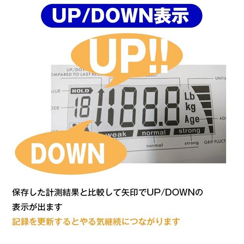 握力計 デジタル 握力測定 ハンドグリップメーター 握力測定器 単位 変換 kg lb キロ ポンド 握力 ハンド グリップ トレーニング サポート  操作 簡単 de078 | LINEブランドカタログ