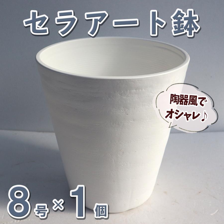 ITANSE セラアート 長鉢 白 プラスチック鉢 表面が陶器風の加工 資材 8 