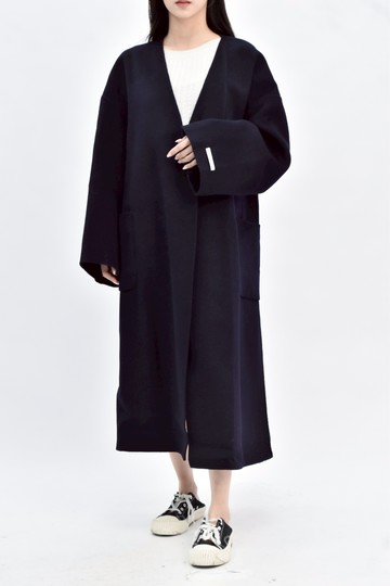 (XL) unusual market 藍色大衣深外套