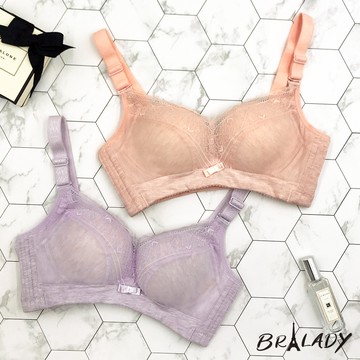 波蕾妮｜輕柔夜曲 細柔蕾絲網紗無鋼圈【6706】薄杯 機能內衣 包覆 6/25