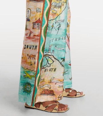 Alémais Swell printed silk twill pants