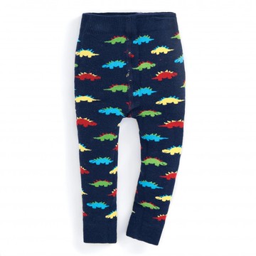 英國 JoJo Maman BeBe - 嬰幼兒內搭褲/保暖襪-滿版彩色恐龍