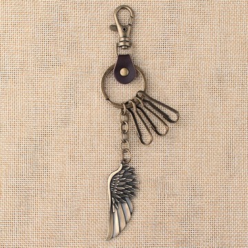 天使翅膀兩用鑰匙扣汽車鑰匙扣復古包包掛件飾品潮創意禮品