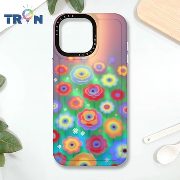 TRON IPHONE 16 PRO MAX 炫彩玫瑰花朵 MAGSAFE 磁吸 防摔 太空殼 透黑 手機殼