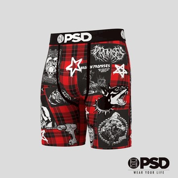 【PSD Underwear 官方旗艦店】BROKEN PROMISES- 平口四角褲-破壞之王-黑色
