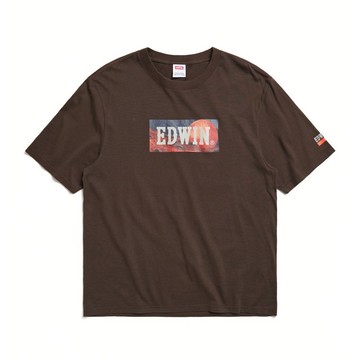 EDWIN 男款 火星BOXLOGO短袖T恤 (濁咖啡) #上衣