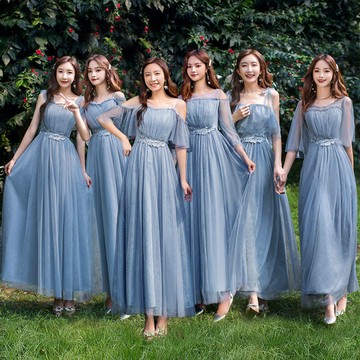 伴娘禮服女春夏新款韓版長款仙氣質姐妹團閨蜜伴娘裙畢業禮服
