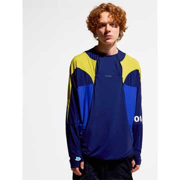 (免運)EAFINETAL.吸濕速干排汗戶外運動雙拉鏈拼接撞色防曬衣長袖T恤