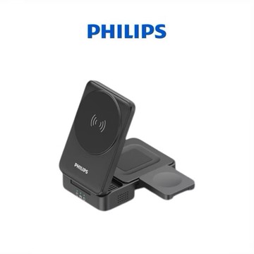 【Leo手機周邊專賣店】PHILIPS飛利浦 Qi2三合一磁吸充電座