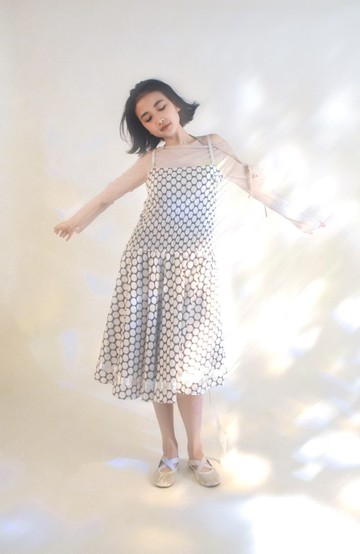 80s Polka dot ribbon dress (Germany)