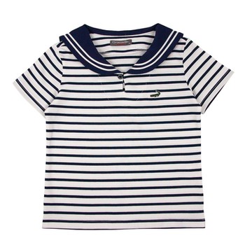 Crocodile Junior小鱷魚童裝- 海軍風條紋上衣 ( C65458-05 小碼款)