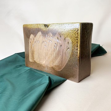 刻花濾紙 紙巾 方皿 新彩燒 柴燒陶藝 手作作品 | 圭窯