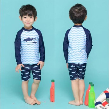 [Suri🐳舒莉泳具]台灣出貨🇹🇼男大童三件式鯊魚防曬泳衣