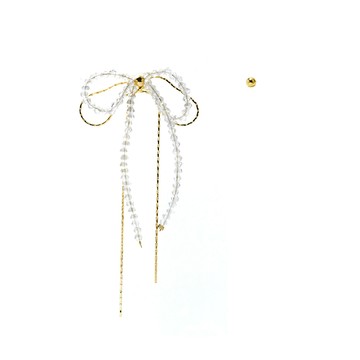 [銀針] 淡雅絲帶耳環 / Elegant Ribbon Earring