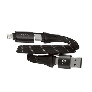 PeAk MF401 四合一 60W磁吸充電編織扁線 鈦