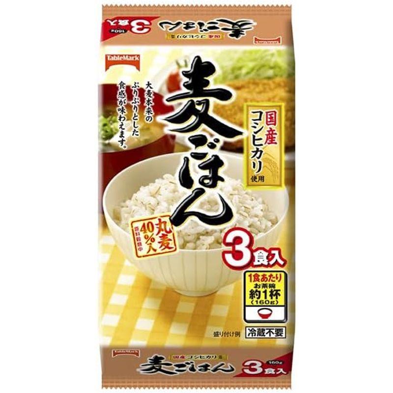 テーブルマーク 麦ごはん 国産コシヒカリ使用 3食 (160g×3個)×8個入×(2ケース)