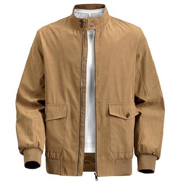 【巴黎精品】現貨+預購 美式工裝外套立領夾克薄外套秋冬大碼休閒男裝-休閒純色立領工裝男外套2色a1lz49