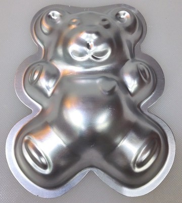 烘培耐高溫蛋糕模具熊仔平底模熊貓模商用不粘涼糕模兒童扣壓飯模