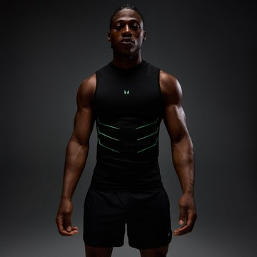 MP Men's Hero Muscle Fit Seamless Tank - Washed Black/Alpha Green - XL