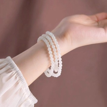 飾品 手串 串珠 手鏈 平安手鍊 手鍊 玉 手串珠 和田玉手串 手串配件 白玉手串 小飾品 306