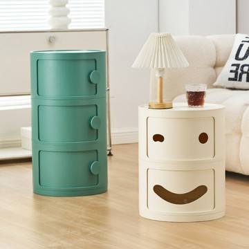 北歐兒童床頭柜圓形家用簡約創意臥室收納柜網紅ins小型柜子【林之舍】
