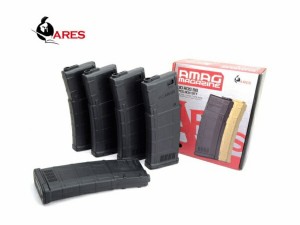 ARES AMAG ミドル M4用 130連 マガジン BK 5本セット スプリング給弾 （AR-MAG-B-023）