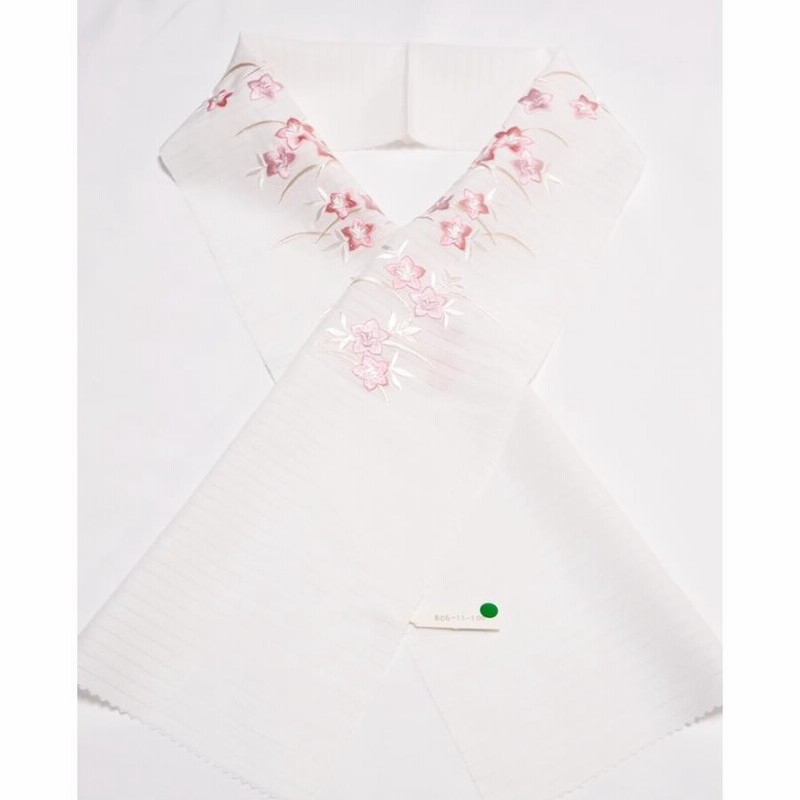 絹交織 刺繍半衿 半襟 絽 夏物 色半襟 小花柄 全4種 | 着物通販店 枠