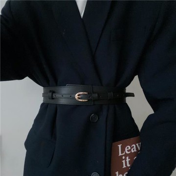 歐美復古真皮腰帶女ins風時尚百搭裝飾配西裝大衣束腰外搭腰封潮
