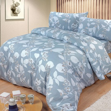 【多利寶寢具】Indian_純棉加大兩用被床包四件組-葉綠