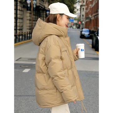 高端時尚東北加厚短款羽絨服女款2025新款冬季寬松大碼中長款外套