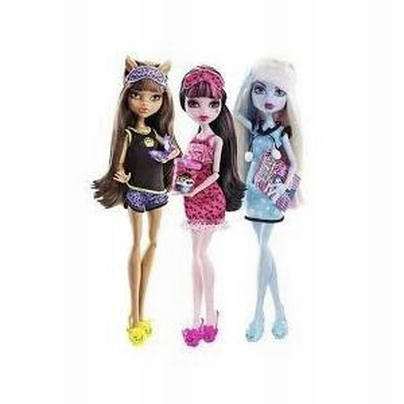 Monster High モンスターハイ Dead Tired Abbey, Clawdeen, & Draculaura Set of 3 人形  ドール | LINEブランドカタログ