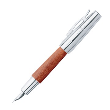 【非庫存商品急單勿下】Faber-Castell 輝柏 E-MOTION 高雅梨木鋼筆  褐色筆桿(EF) NO.148202 (NOD)