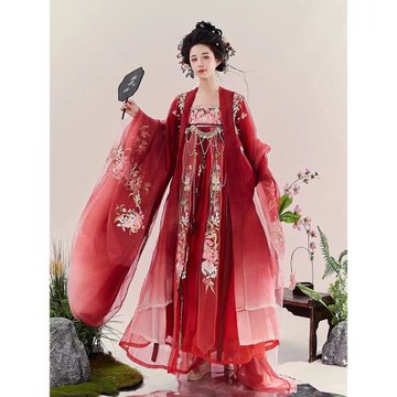 瀾山集【清風玉露】原創重工刺繡漢服唐制大袖衫齊胸訶子裙套裝秋