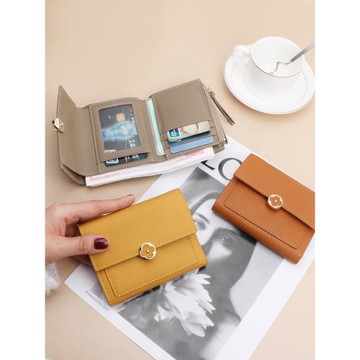 真皮錢包女短款2025新款小巧精致高檔零錢包多卡位錢夾大容量皮夾