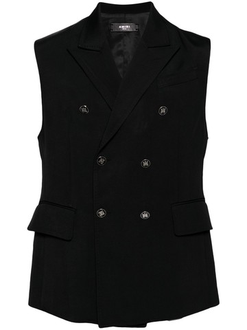 AMIRI - double-breasted waistcoat - men - Viscose/Viscose - 50 - Black