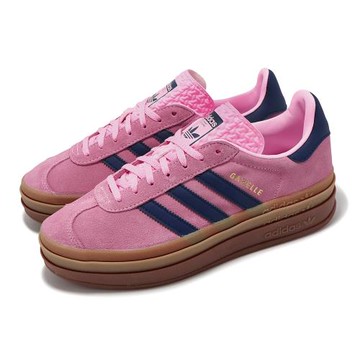 adidas 休閒鞋 Gazelle Bold W 女鞋 粉紅  藍 厚底 膠底 復古 麂皮 愛迪達 H06122