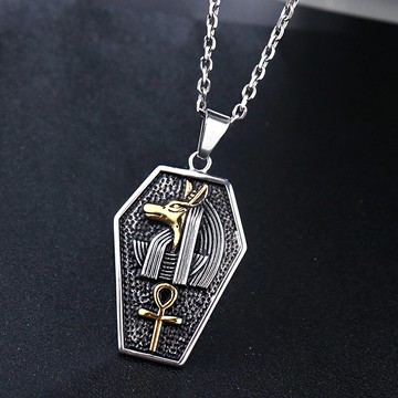 霸氣復古法老鈦鋼吊墜個性潮男鈦鋼吊墜學生掛件簡約嘻哈飾品配飾