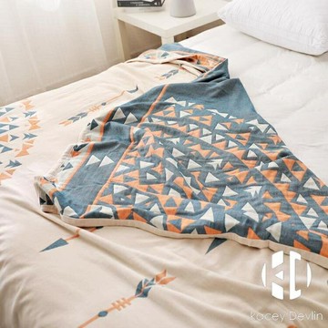 純棉四層紗布毛巾被全棉夏季單雙成人可水洗空調被休閑午睡毯床單【 聚物優品】