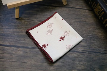 浅色千纸鹤口袋巾/绅士装手帕丝巾