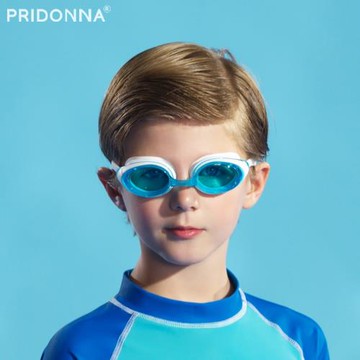 PRIDONNA兒童高清防霧泳鏡柔韌舒適密封柔軟防曬男女童游泳鏡護目