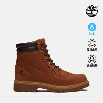 Timberland 男款鐵鏽色休閒防水6吋靴|A43CGEM7