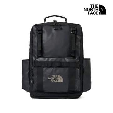 【The North Face 官方旗艦】 北面男女款黑色DWR防潑水大容量多功能休閒後背包｜8BK4BIA 筆電包/登山包