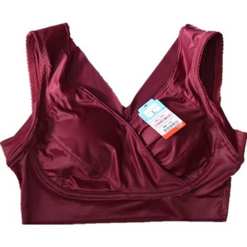 新款  薄款牛奶絲側收提拉無痕大碼瑜伽運動背心式文胸內衣