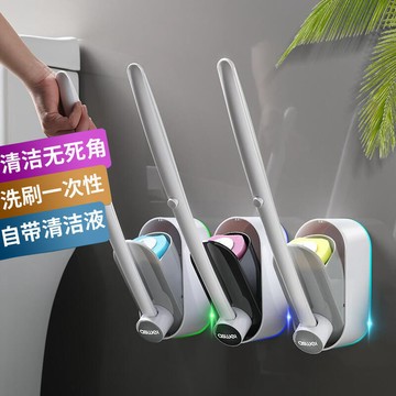 一次性馬桶刷無死角家用廁所清潔刷子替換頭掛墻式衛生間套裝神器 收納 置物