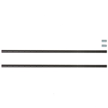 Home Zone 烤漆延伸鐵管 黑 2入 46cm