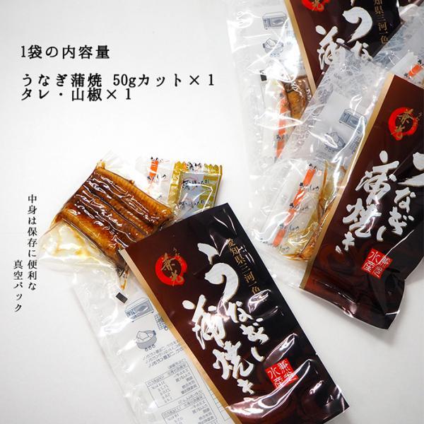 お歳暮 ギフト 国産 一色産 うなぎ 蒲焼 50g カット 3袋 きざみ うなぎ 2袋 タレ・山椒付 うなぎの兼光 のし対応可  贈り物 贈答