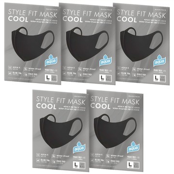 MASKITSCH Style Fit Cool Aqua 口罩 5入組  黑色  L