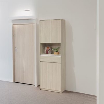 文創集 利奇亞2.7尺四門單抽中空加高鞋櫃/玄關櫃-80x40x236cm免組