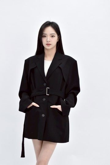 (S) le ppl韓牌西裝長袖黑色外套