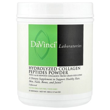 DaVinci Laboratories, 水解膠原蛋白多肽粉，原味，17.64 盎司（500 克）